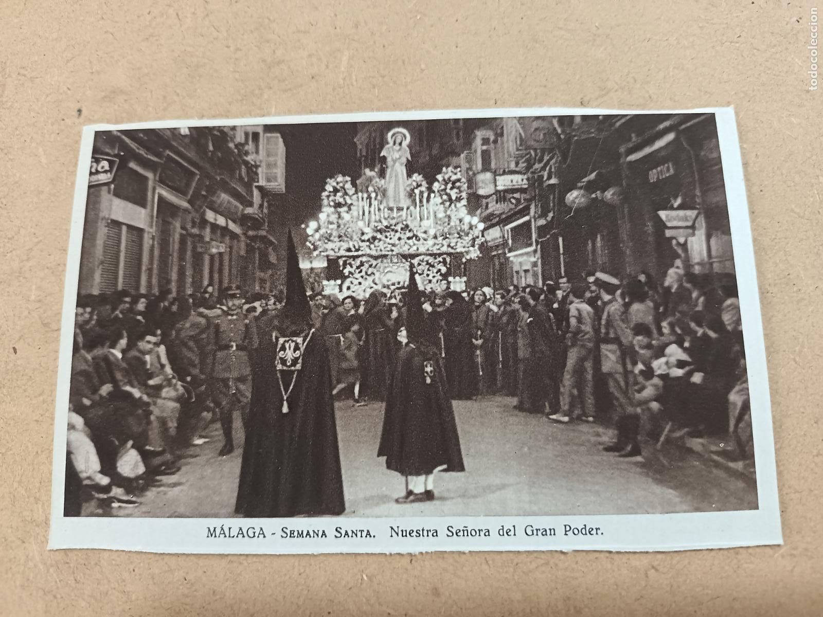 Postales: ANTIGUA POSTAL SEMANA SANTA MALAGA. AGRUPACION DE COFRADIAS DE MALAGA.