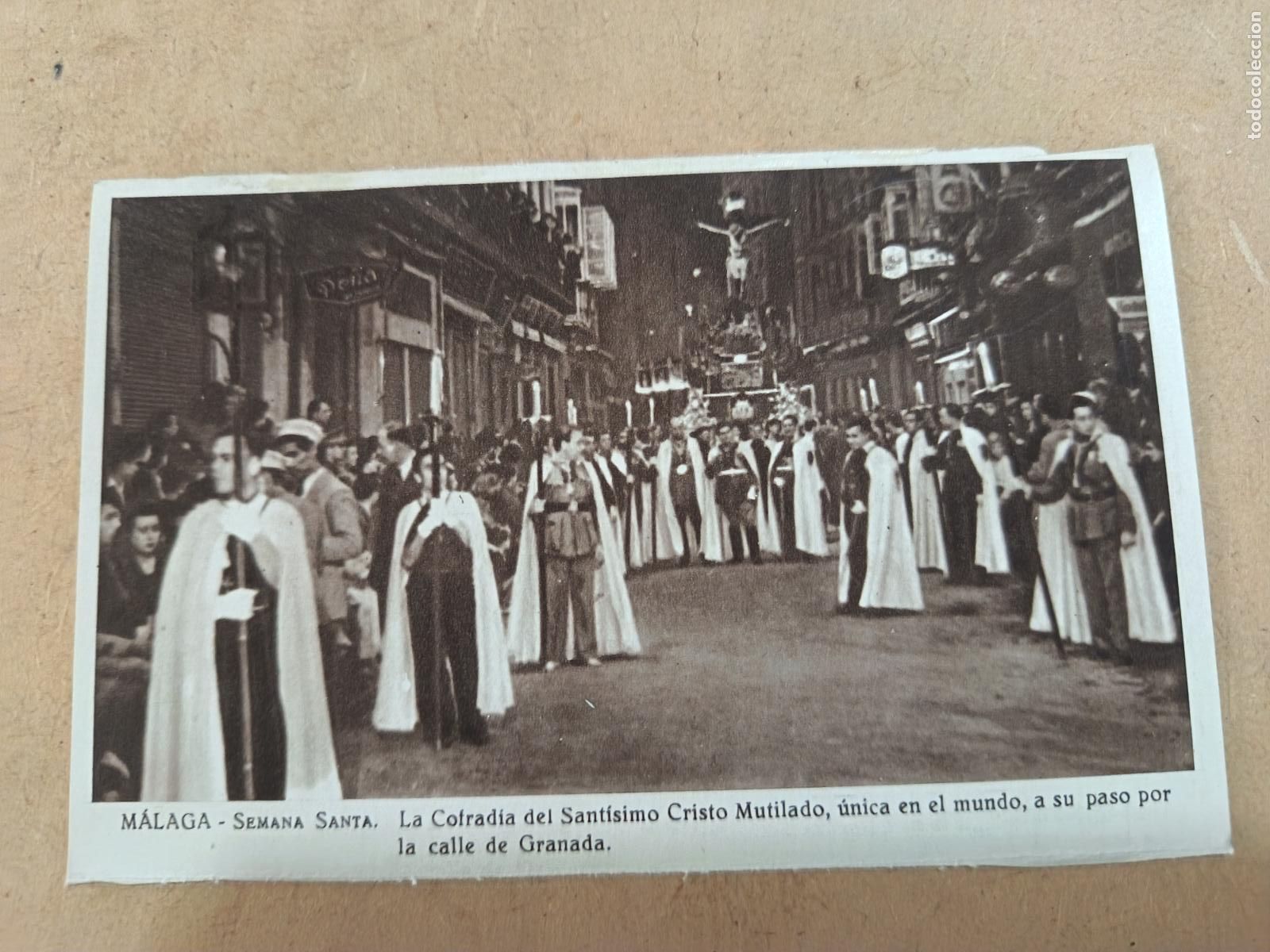 Postales: ANTIGUA POSTAL SEMANA SANTA MALAGA. AGRUPACION DE COFRADIAS DE MALAGA.