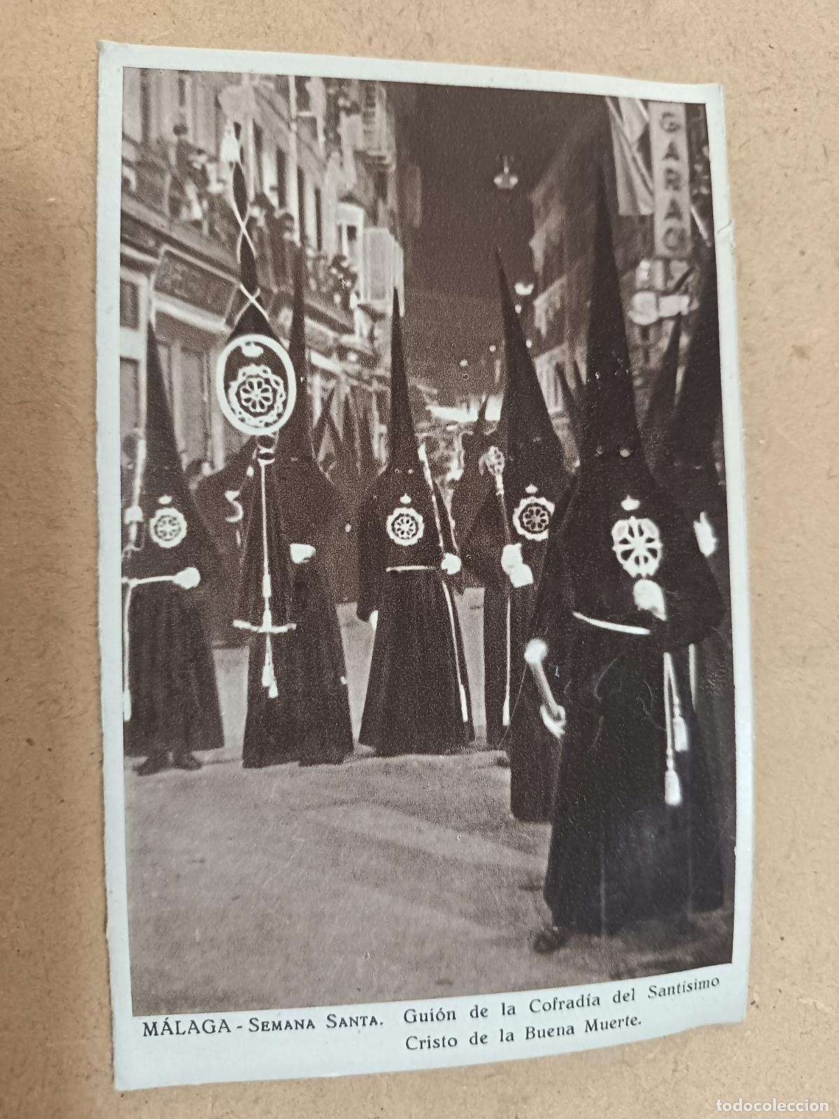 Postales: ANTIGUA POSTAL SEMANA SANTA MALAGA. AGRUPACION DE COFRADIAS DE MALAGA.