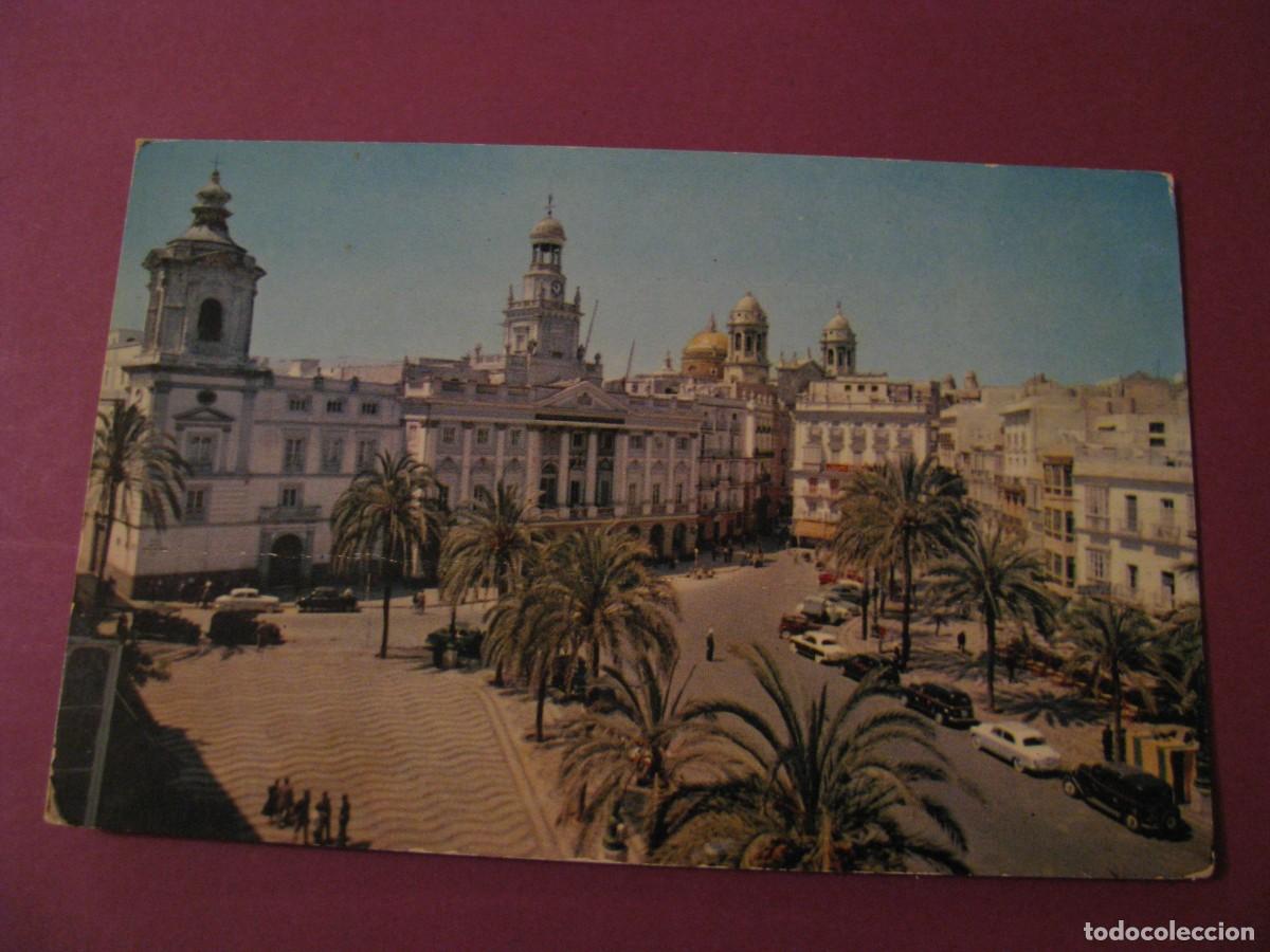Postales: POSTAL DE CADIZ. PLAZA DE SAN JUAN DE DIOS. PAPELERIA ALFA. 1961