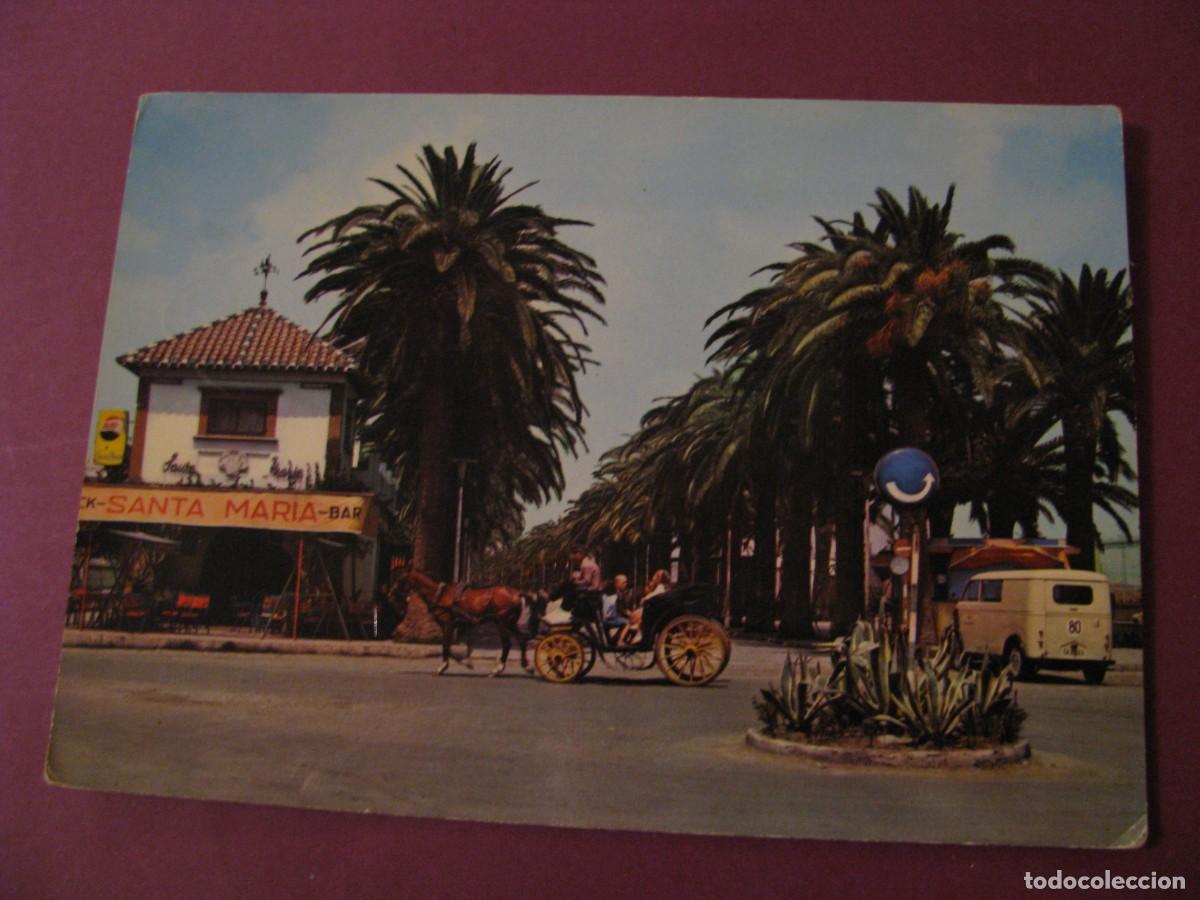 Postales: POSTAL DE PUERTO DE SANTA MARIA. PARQUE CALDERON. ARRIBAS. SELLO BAR SANTA MARIA
