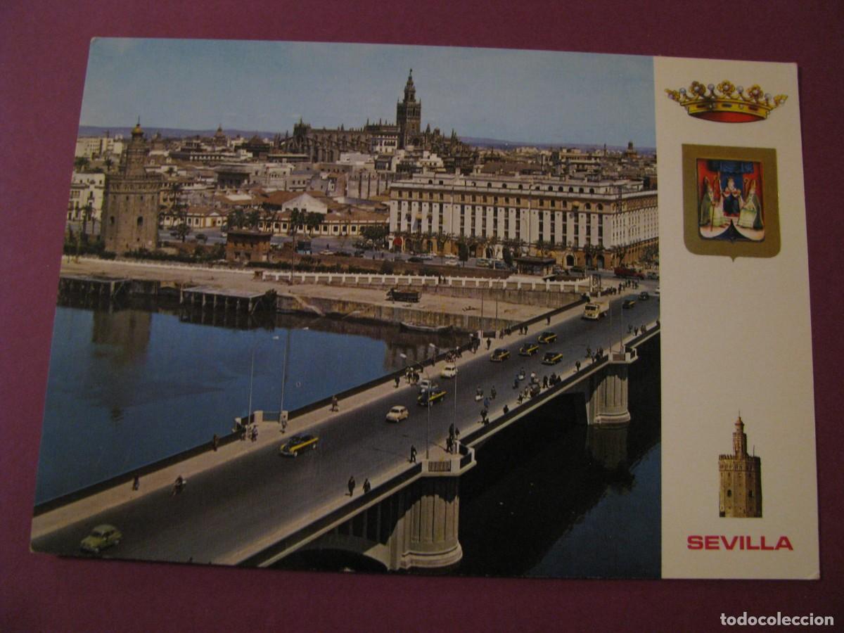 Postales: POSTAL DE SEVILLA. VISTA PARCIAL Y RIO GUADALQUIVIR. DOMINGUEZ DE LUXE.