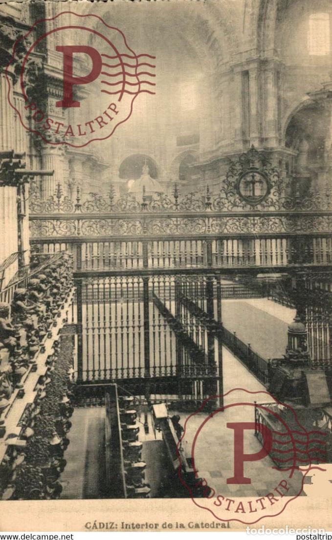 Postales: CADIZ. LA CATEDRAL INTERIOR. HAUSER Y MENET