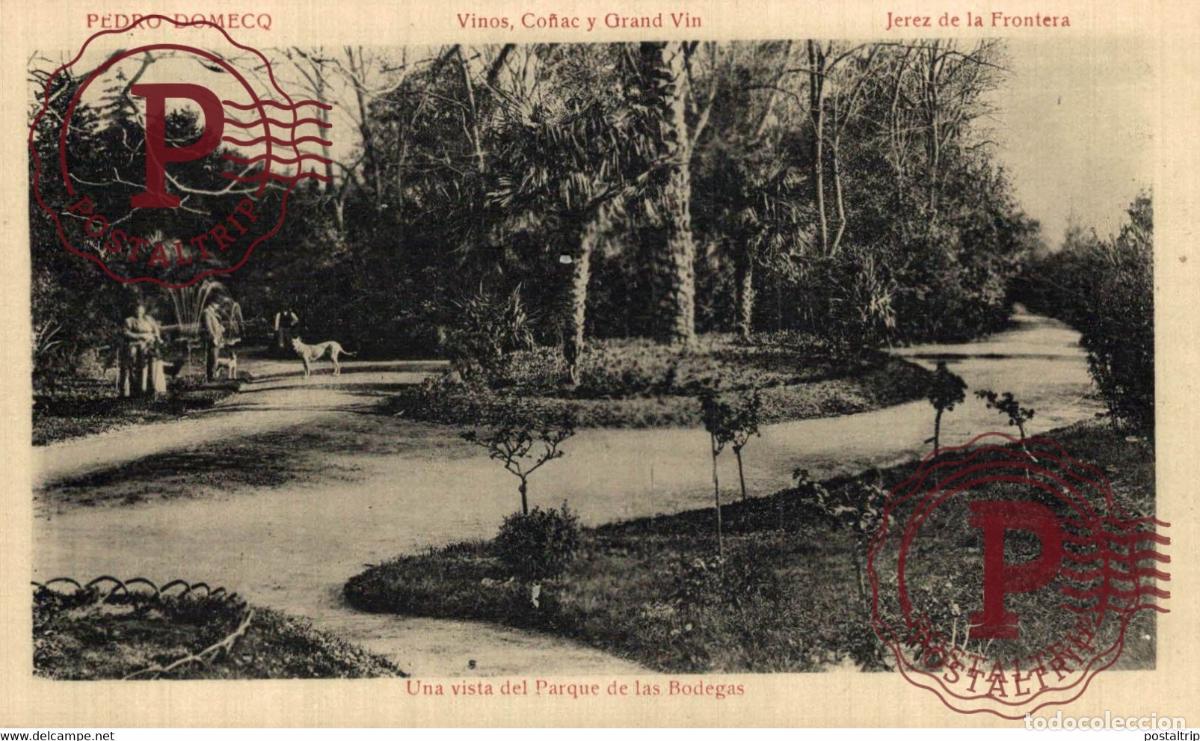 Postales: CADIZ. JEREZ DE LA FRONTERA. BODEGAS PEDRO DOMECQ. PARQUE DE LAS BODEGAS.