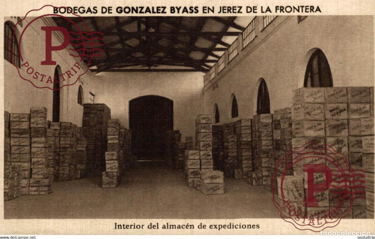 Postales: CADIZ. JEREZ DE LA FRONTERA. BODEGAS GONZALEZ BYASS. INTERIOR ALMACEN EXPEDICIONES.