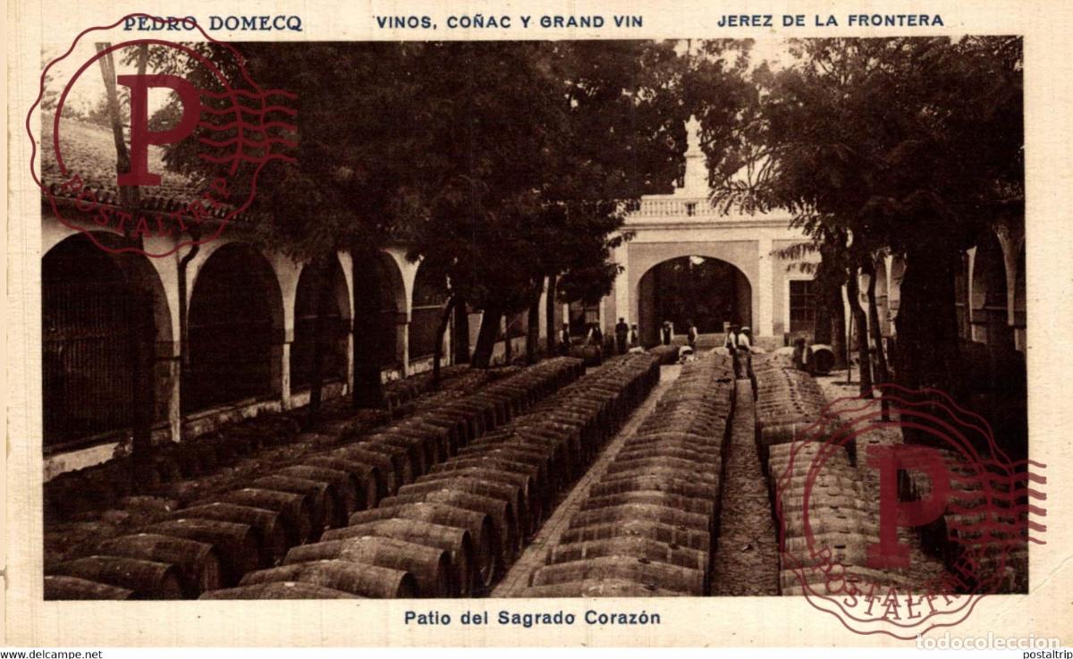 Postales: CADIZ. JEREZ DE LA FRONTERA. PEDRO DOMECQ. PATIO DEL SAGRADO CORAZON.