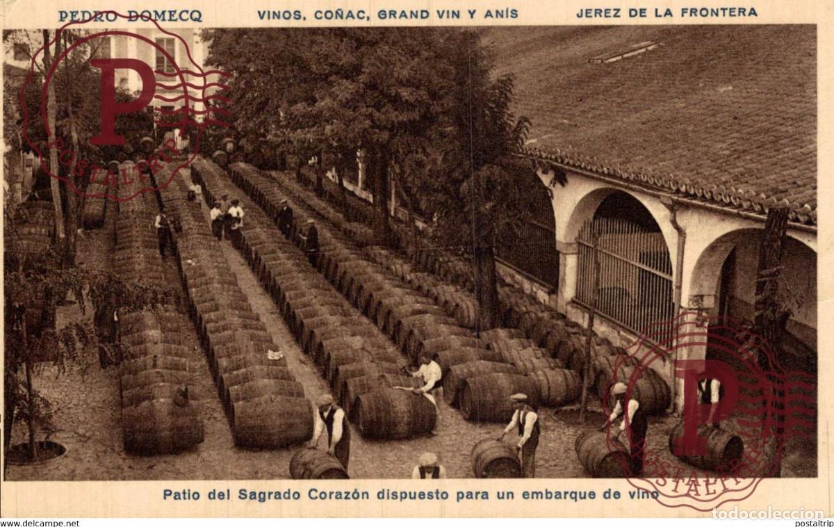 Postales: CADIZ. JEREZ DE LA FRONTERA. PEDRO DOMECQ. PATIO DEL SAGRADO CORAZON.