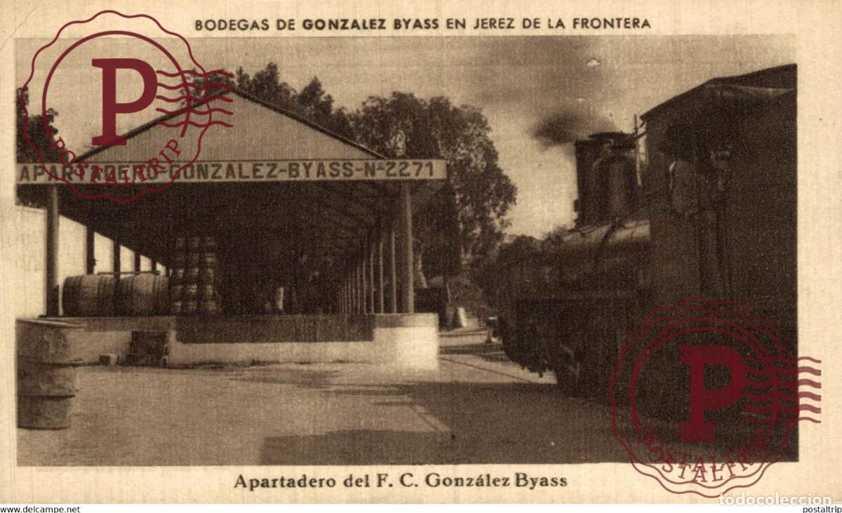 Postales: CADIZ. JEREZ DE LA FRONTERA. BODEGAS GONZALEZ BYASS. APARTADERO DEL F.C. GONZALEZ BYAS