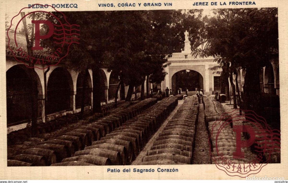 Postales: CADIZ. JEREZ DE LA FRONTERA. PEDRO DOMECQ. PATIO DEL SAGRADO CORAZON.