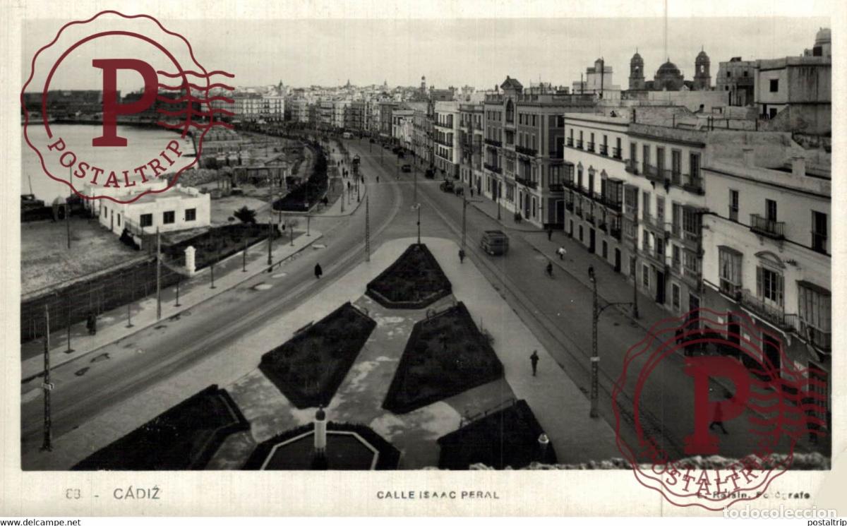 Postales: CADIZ. CALLE ISAAC PERAL.