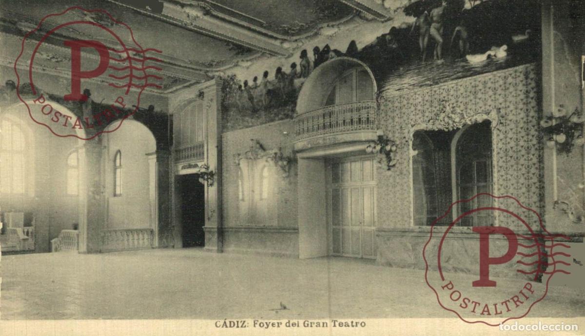 Postales: CADIZ. Foyer Del Gran Teatro. ANDALUC&Iacute;A ESPA&Ntilde;A ESPAGNE