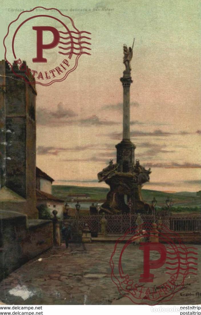 Cartoline: C&Oacute;RDOBA- EL TRIUNFO, COLUMNA DEDICADA A SAN RAFAEL. C&Oacute;RDOBA ANDALUC&Iacute;A ESPA&Ntilde;A ESPAGNE