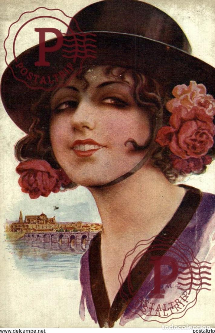 Postcards: C&Oacute;RDOBA , ILUSTRACI&Oacute;N MUJER CORDOBESA. EDICIONES GOYA ANDALUC&Iacute;A ESPA&Ntilde;A ESPAGNE