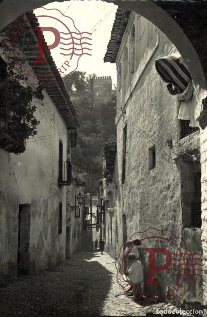 Postales: GRANADA. Calle T&iacute;pica. ANDALUC&Iacute;A ESPA&Ntilde;A ESPAGNE