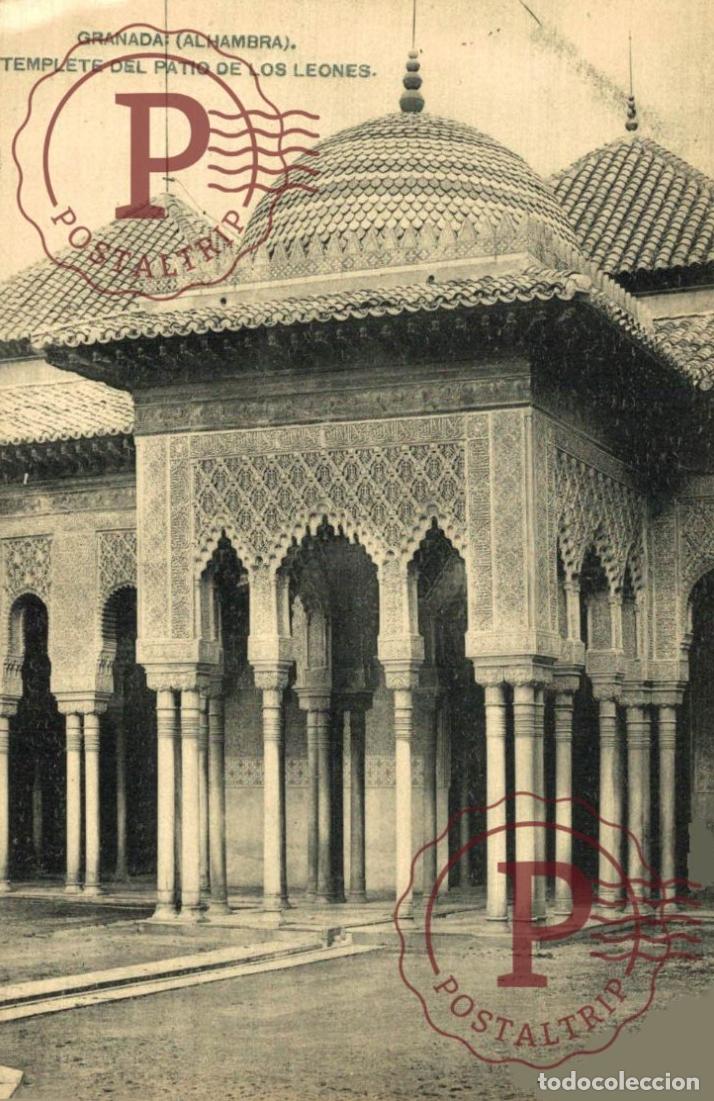 Postales: GRANADA. Alhambra - Templete Del Patio De Los Leones. ANDALUC&Iacute;A ESPA&Ntilde;A ESPAGNE