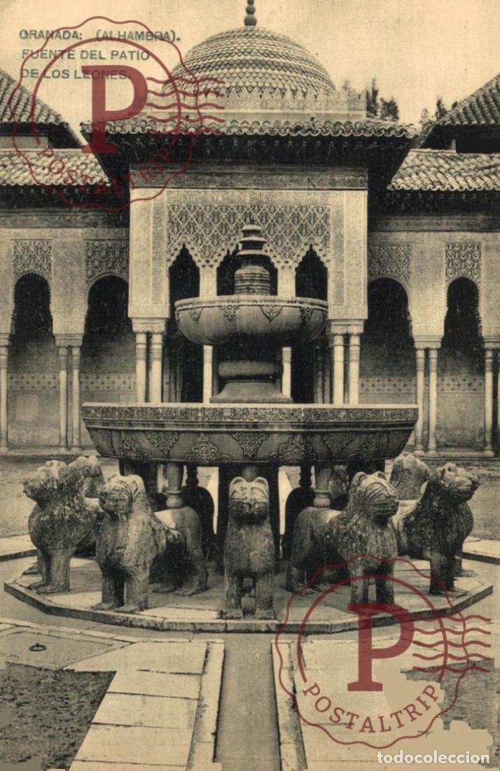 Postales: GRANADA. Alhambra - Fuente Del Patio De Los Leones. ANDALUC&Iacute;A ESPA&Ntilde;A ESPAGNE