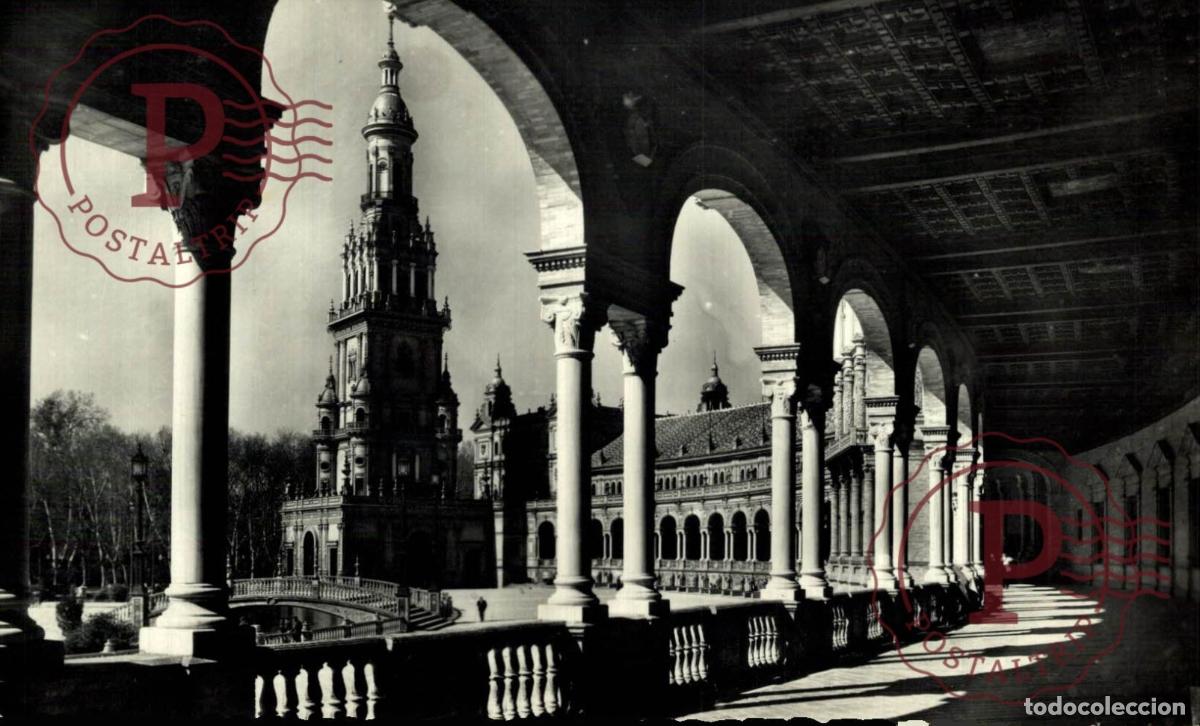 Postales: SEVILLA. Plaza De Espa&ntilde;a, Galer&iacute;as