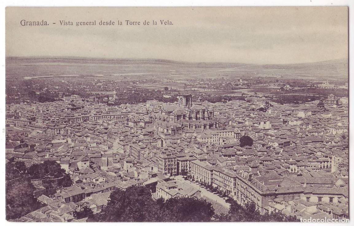 Postales: Granada: Vista General desde la Torre de la Vela. Felipe Fern&aacute;ndez Aguilar, La Prensa (A&ntilde;os 10)