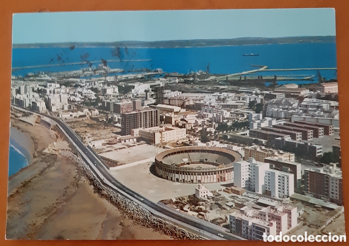 Postales: Postal C&aacute;diz. A&eacute;rea con plaza de toros. Escrita y circulada. R10148