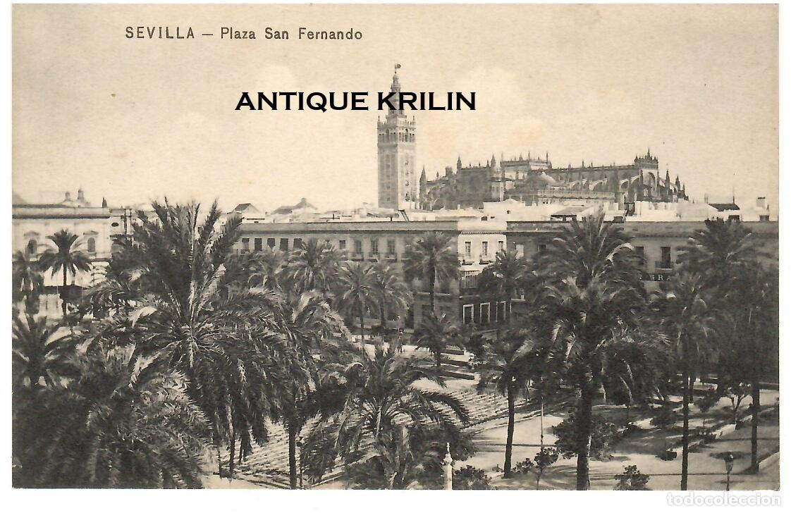 Postales: SEVILLA / PLAZA SAN FERNANDO / COLEC. M. CHAPARTEGUY N&ordm; 08-65789 / SIN FRANQUEAR