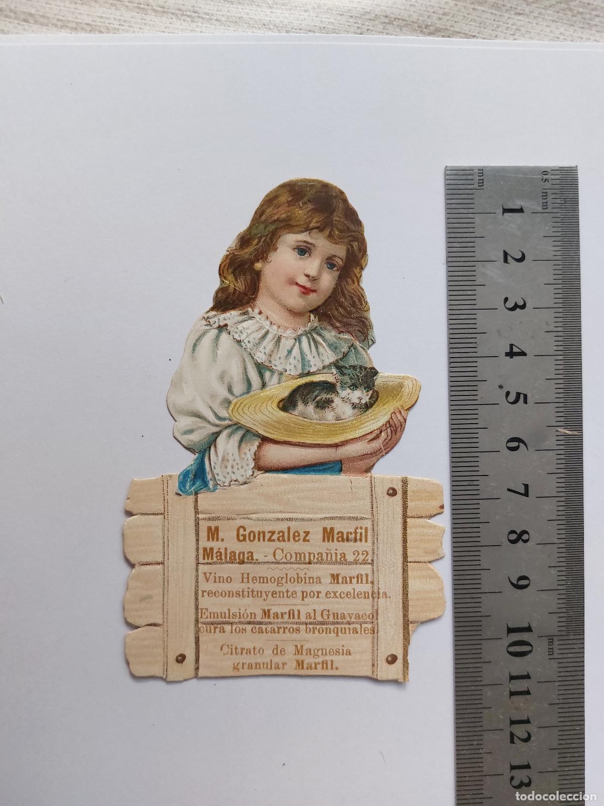 Postales: Estampa Publicitaria M. Gonzalez Marfil Vino Hemoglobina Malaga