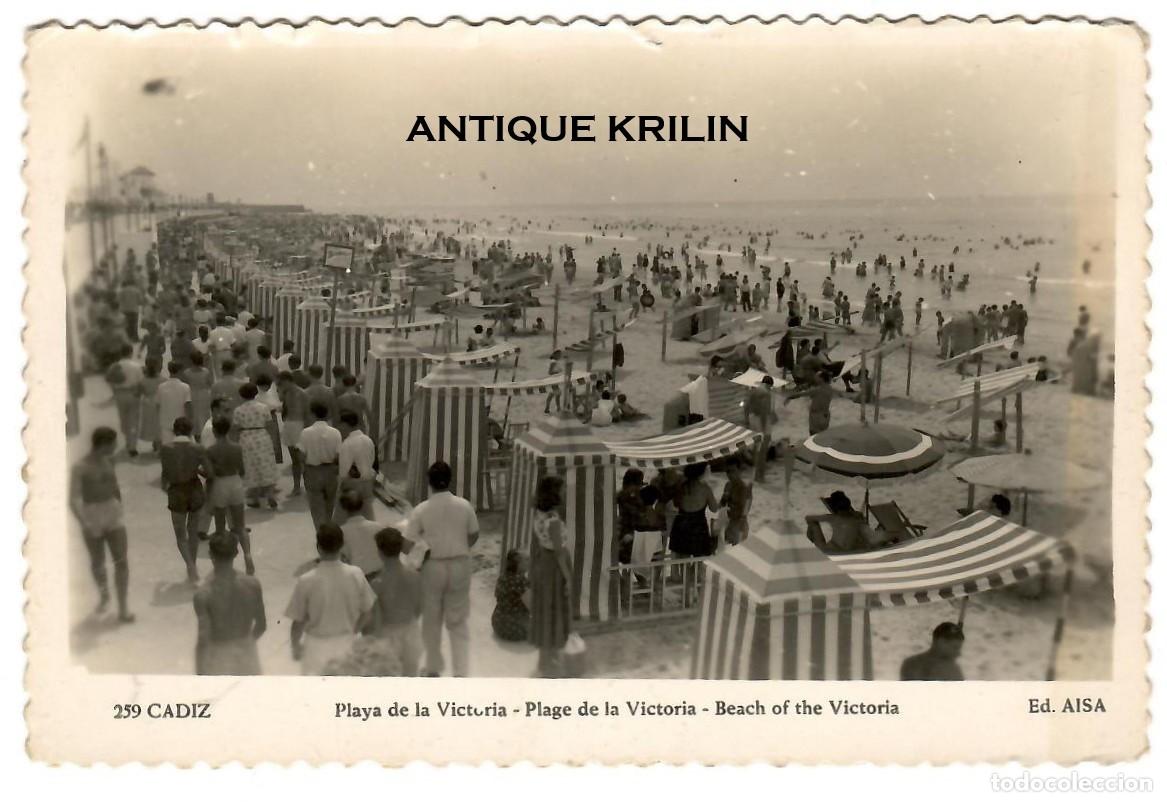 Postales: CADIZ N&ordm; 259 PLAYA DE LA VICTORIA / EDICIONES AISA / SIN FRANQUEAR