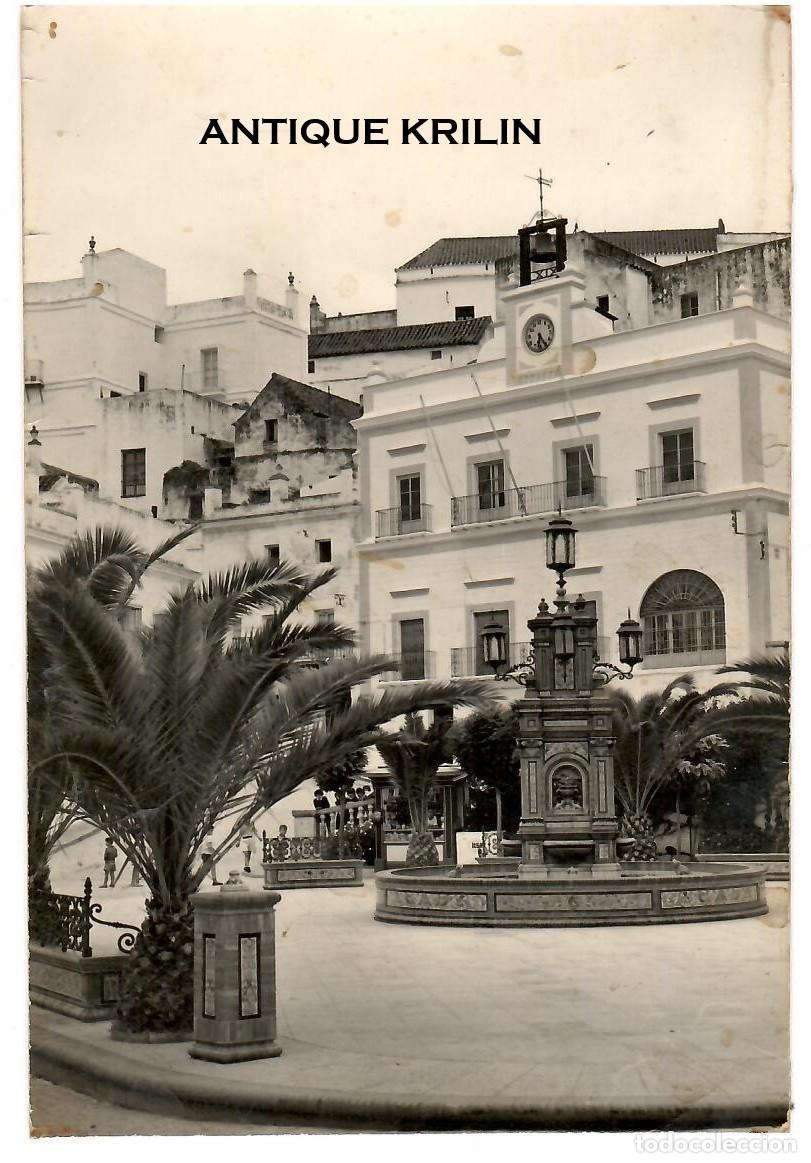 Postales: CADIZ / VEJER DE LA FRONTERA N&ordm; 7 PLAZA ESPA&Ntilde;A / EDICIONES SICILIA / SIN FRANQUEAR