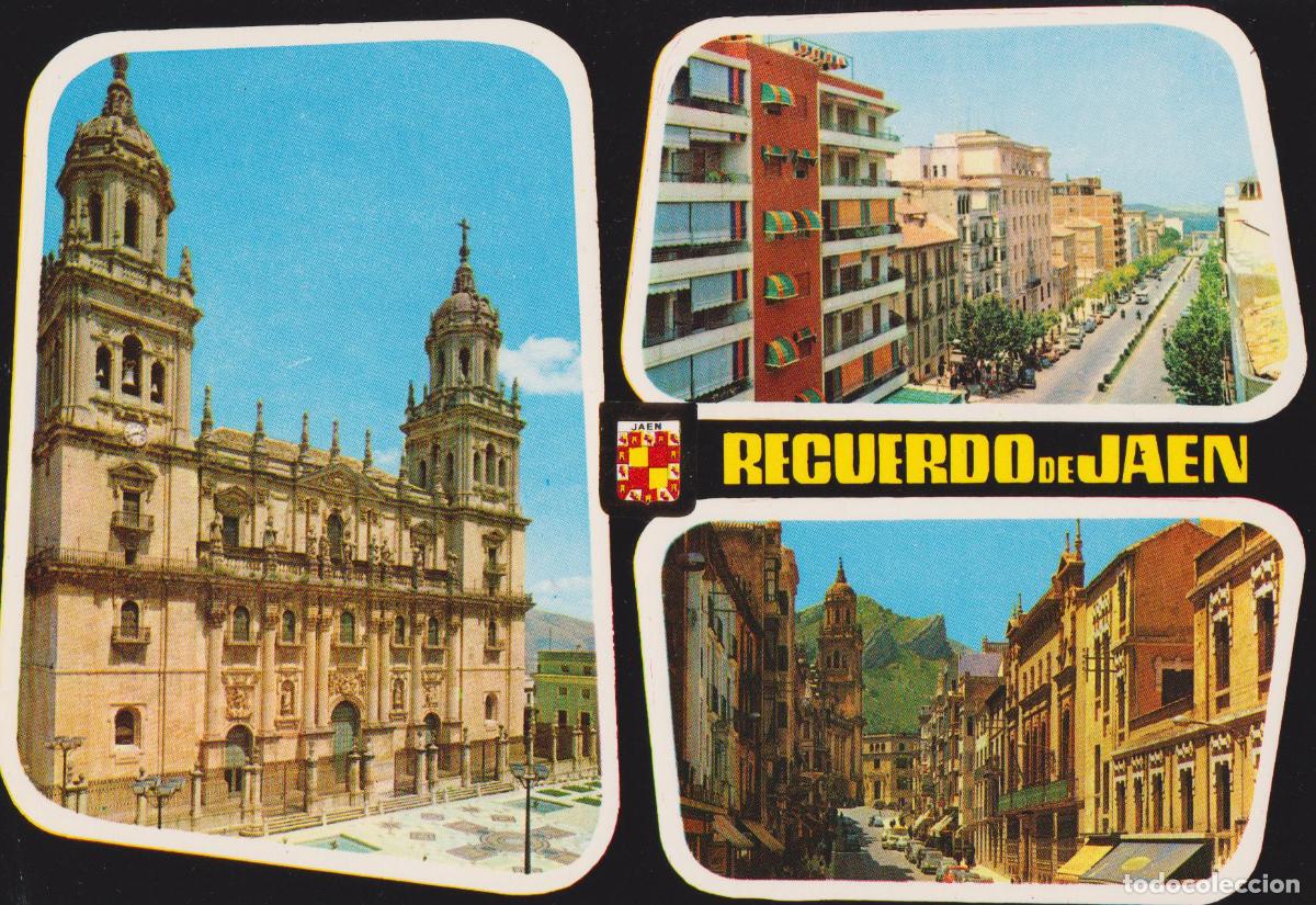Postales: JAEN, CATEDRAL, CALLE BERNAB&Eacute; SORIANO, VISTA PARCIAL &ndash; ESCUDO DE ORO N&ordm;1228 &ndash; S/C