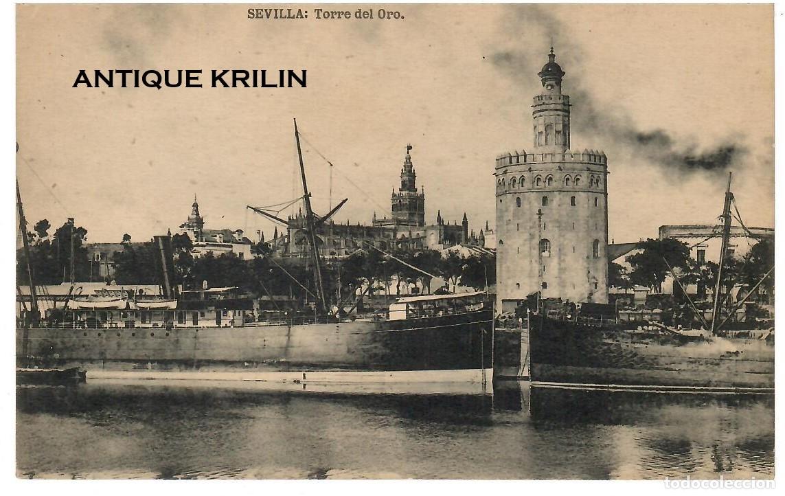 Postales: SEVILLA / TORRE DEL ORO / EDICION M.B. - HAUSER MENET / SIN FRANQUEAR