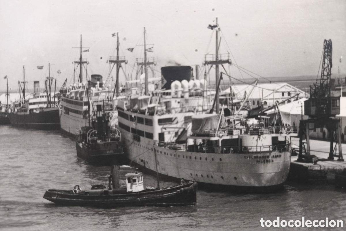 Postales: C&Aacute;DIZ BUQUE EXPLORADOR IRADIER PUERTO POSTAL FOTOGR&Aacute;FICA C. 1960