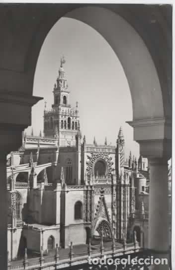 Postales: SEVILLA ESCRITA CATEDRAL Y GIRALDA