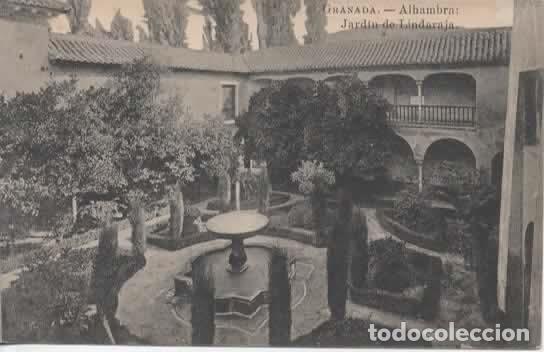 Postales: GRANADA ESCRITA ALHAMBRA JARDIN DE LINDARAJA