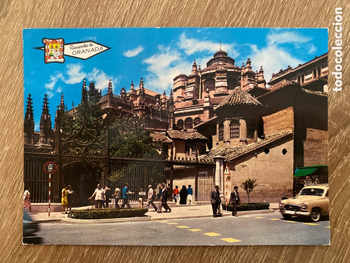 Postales: ANTIGUA POSTAL GRANADA CATEDRAL ENTRADA CALLE OFICIOS