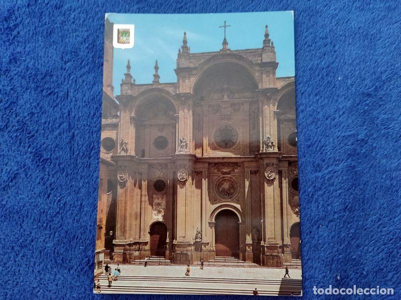 Postales: POSTAL ANDALUCIA GRANADA CATEDRAL FACHADA PRINCIPAL CIRCULADA
