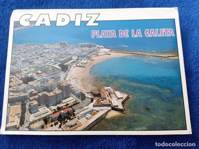 Postales: POSTAL ANDALUCIA CADIZ PLAYA DE LA CALETA Y CASTILLO DE SANTA CATALINA NO CIRCULADA