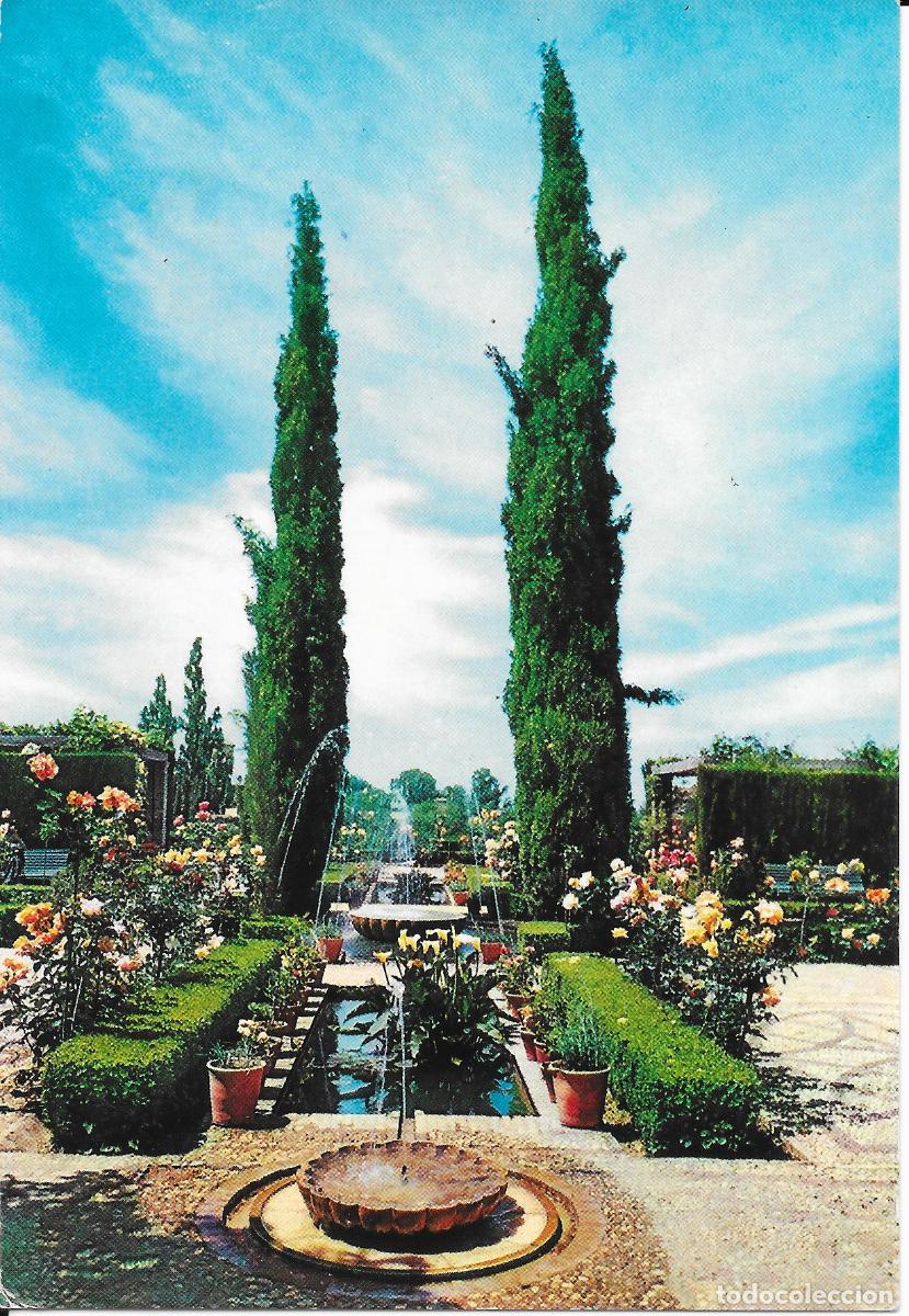 Postales: [POSTAL] Jardines bajos. Generalife. Granada (sin circular)