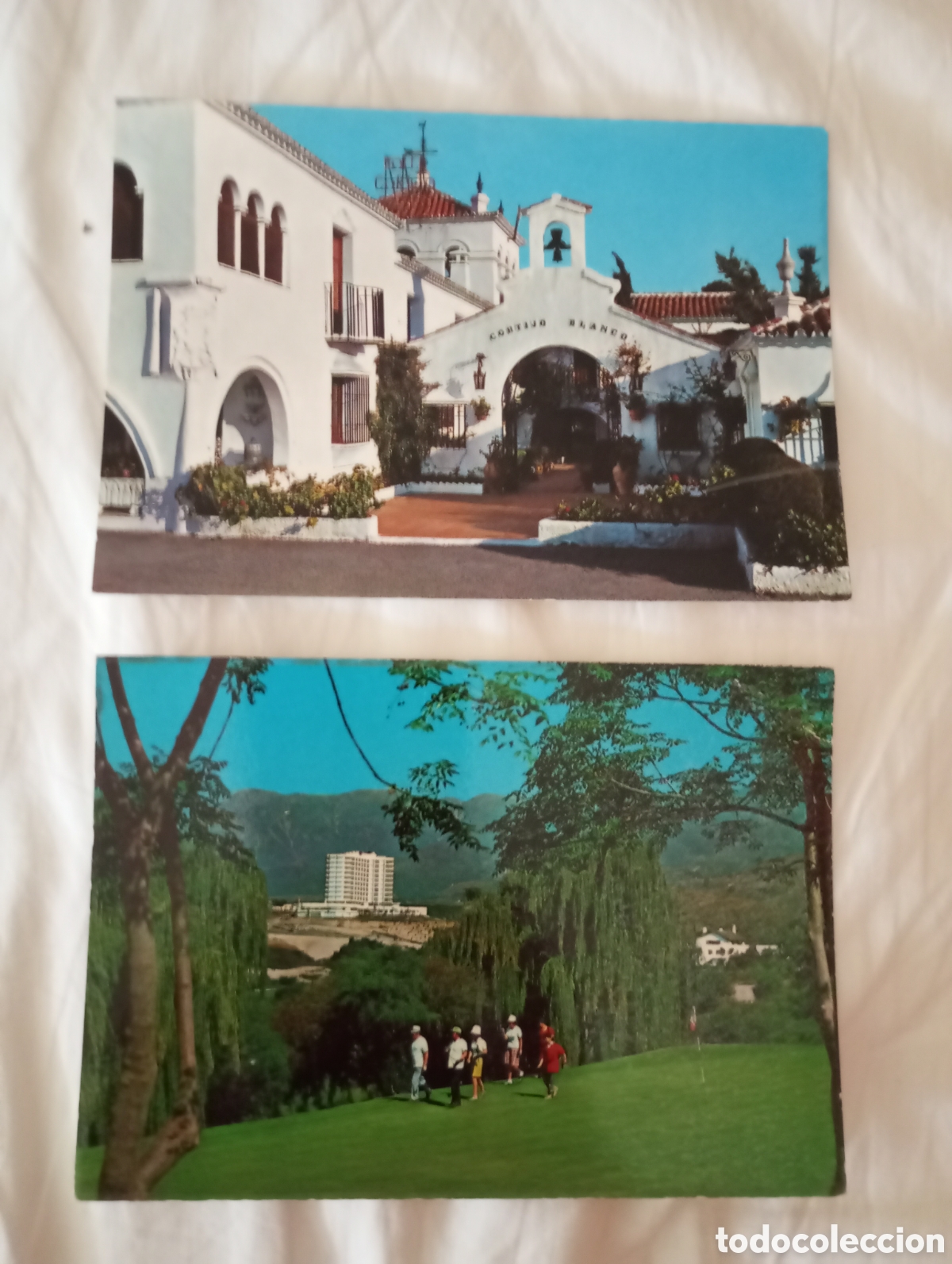 Postales: 2 postales de Marbella Incosol y Cortijo Blanco sin circular