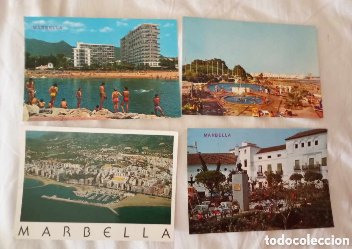 Postales: 4 postales de Marbella una circulada