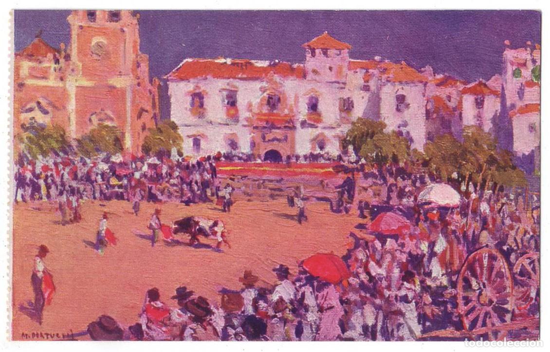 Postales: Mariano Bertuchi: Una capea. Juan Bargu&ntilde;&oacute;. No circulada (A&ntilde;os 20)