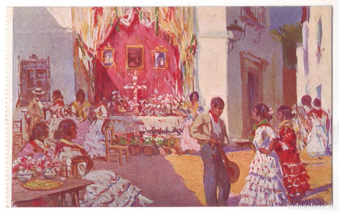 Postales: Mariano Bertuchi: La cruz de Mayo. Juan Bargu&ntilde;&oacute;. No circulada (A&ntilde;os 20)