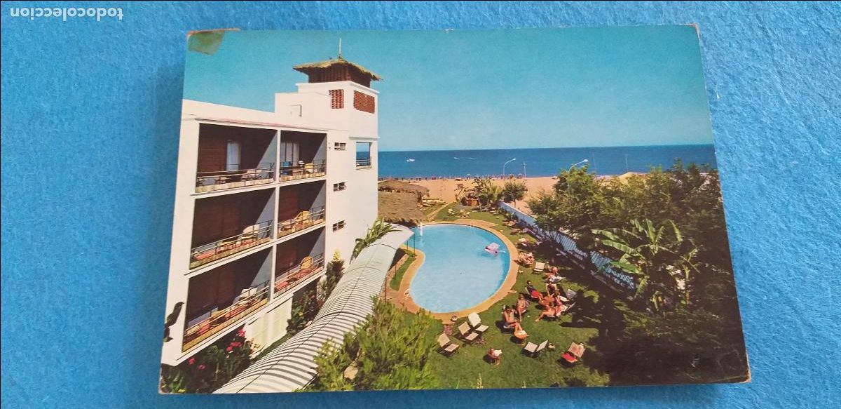 Postales: Postal de M&aacute;laga, Torremolinos. # 1054 (Costa del Sol), Hotel Tropicana y playa