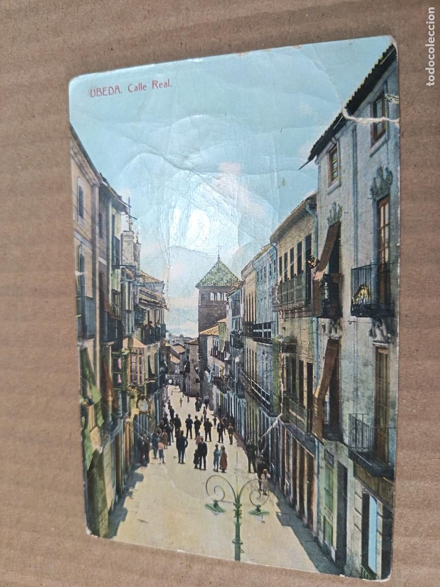 Postales: ANTIGUA POSTAL DE UBEDA. CALLE REAL. CIRCULADA. COLOREADA.