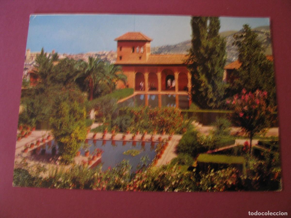 Postales: POSTAL DE GRANADA ALHAMBRA. JARDINES DEL PARTAL Y TORRE DE LAS DAMAS. AGATA. CIRCULADA