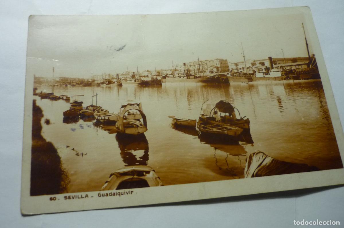 Postales: postal sevilla guadalquivir,.circulada &iexcl;&iexcl;censura&iexcl;&iexcl; cm