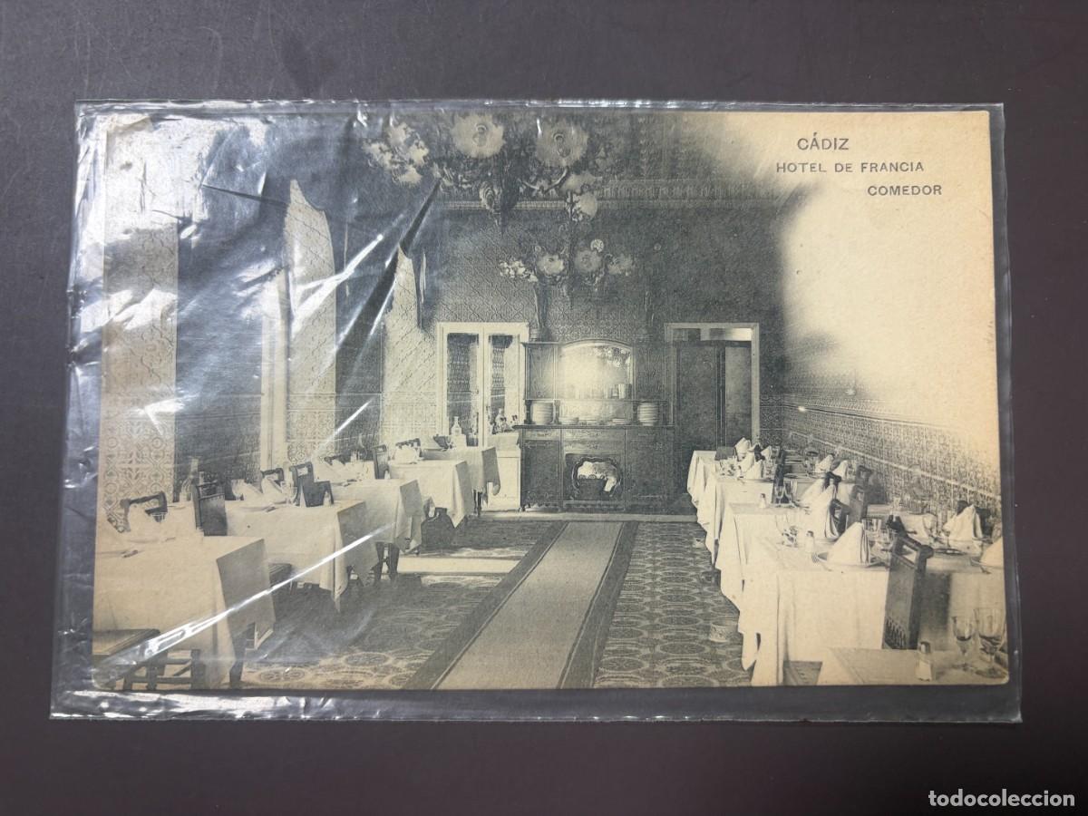 Postales: TARJETA POSTAL. C&Aacute;DIZ. HOTEL DE FRANCIA. COMEDOR.