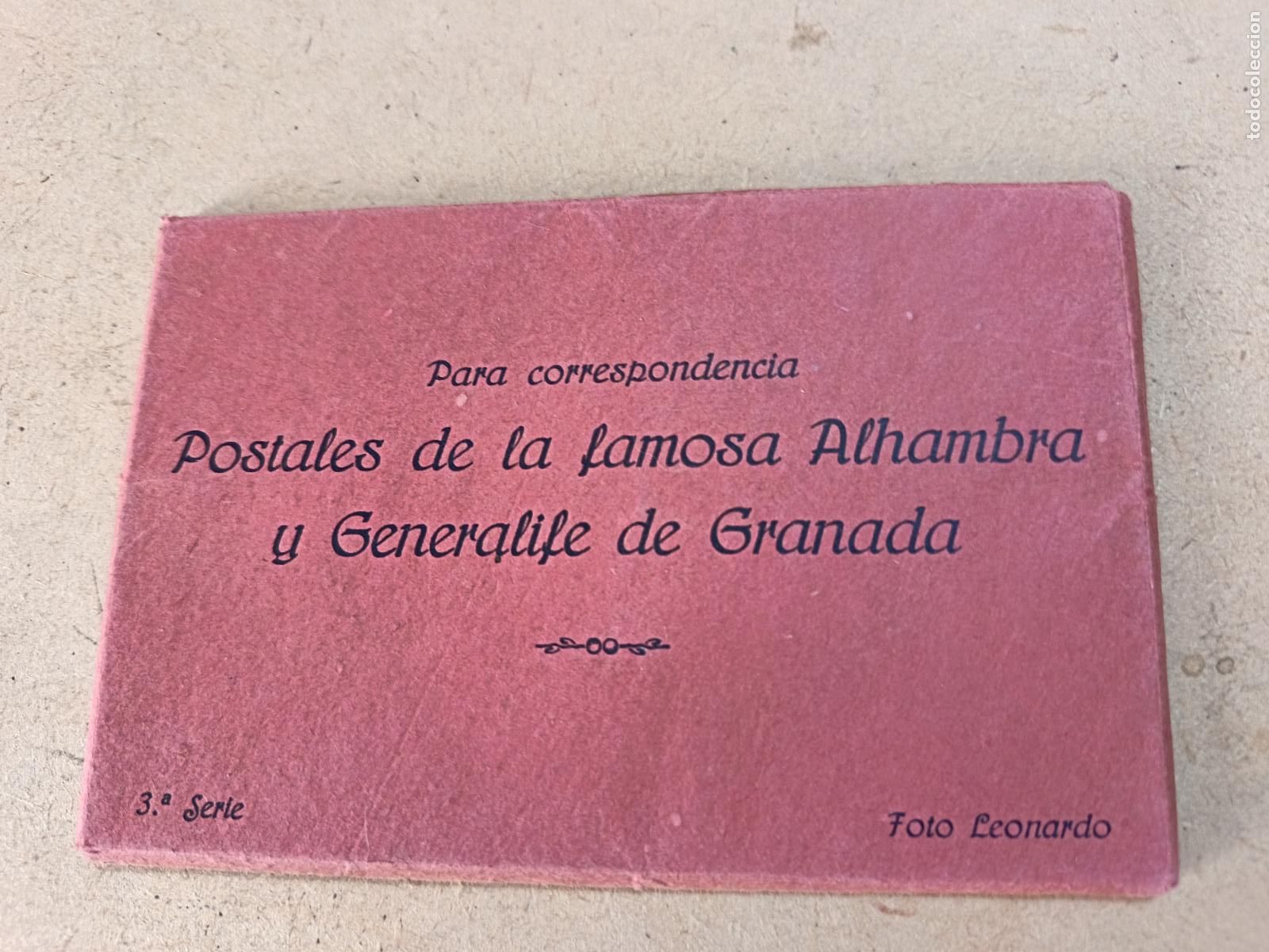 Postales: CARPETA CON ANTIGUAS POSTALES DE LA ALHAMBRA Y GENERALIFE DE GRANADA. 3&ordf; SERIE. FOTO LEONARDO.
