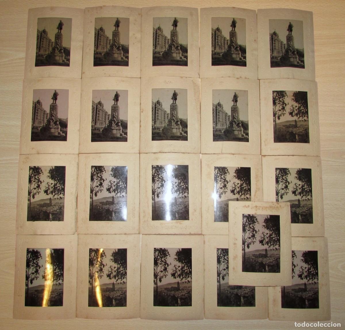 Cartoline: Lote 21 postales fototipia clich&eacute; troquel M&aacute;laga estudios &Aacute;lamos Catedral Gibralfaro Queipo a&ntilde;os 50