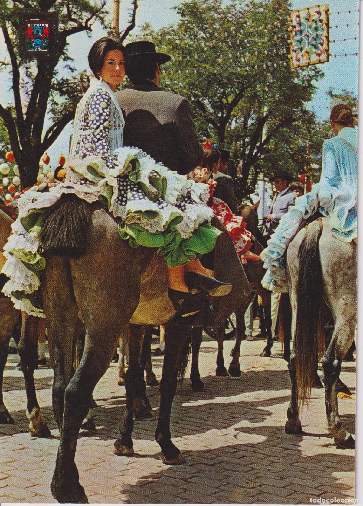 Postales: SEVILLA, FERIA DE ABRIL, CABALLISTAS - ESCUDO DE ORO N&ordm;67 - S/C