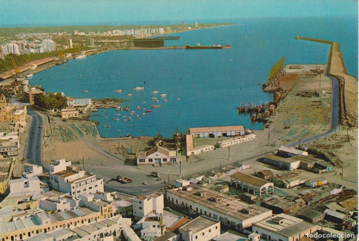 Postales: ALMERIA, PUERTO Y VISTA PARCIAL - GRUPO VENDEDORES DE PRENSA N&ordm;1011 - CIRCULADA