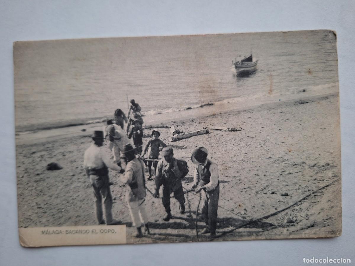 Postales: ANTIGUA POSTAL MALAGA SACANDO EL COPO RV 2965